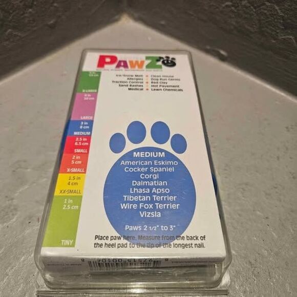 Blue PawZ Natural Rubber Dog Boots Size Medium - Picture 1 of 3